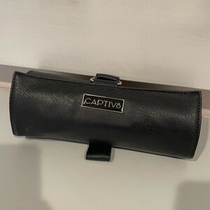 Captiv8 Black roll up makeup/jewelry bag